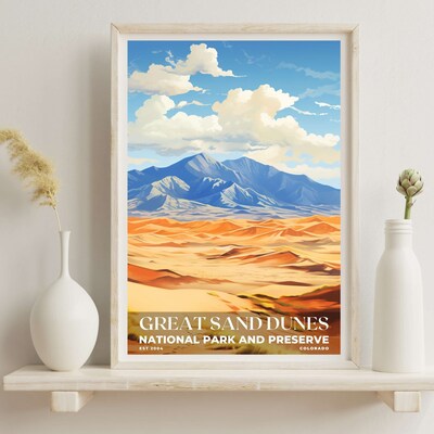 Great Sand Dunes National Park and Preserve Poster, Travel Art, Office Poster, Home Decor | S6 - image6